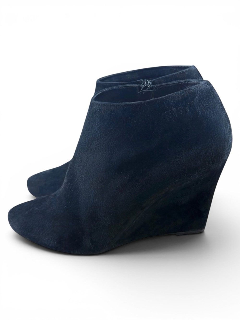 Christian Louboutin Belle Zeppa Wedge Ankle Boots – Black Suede Size 39